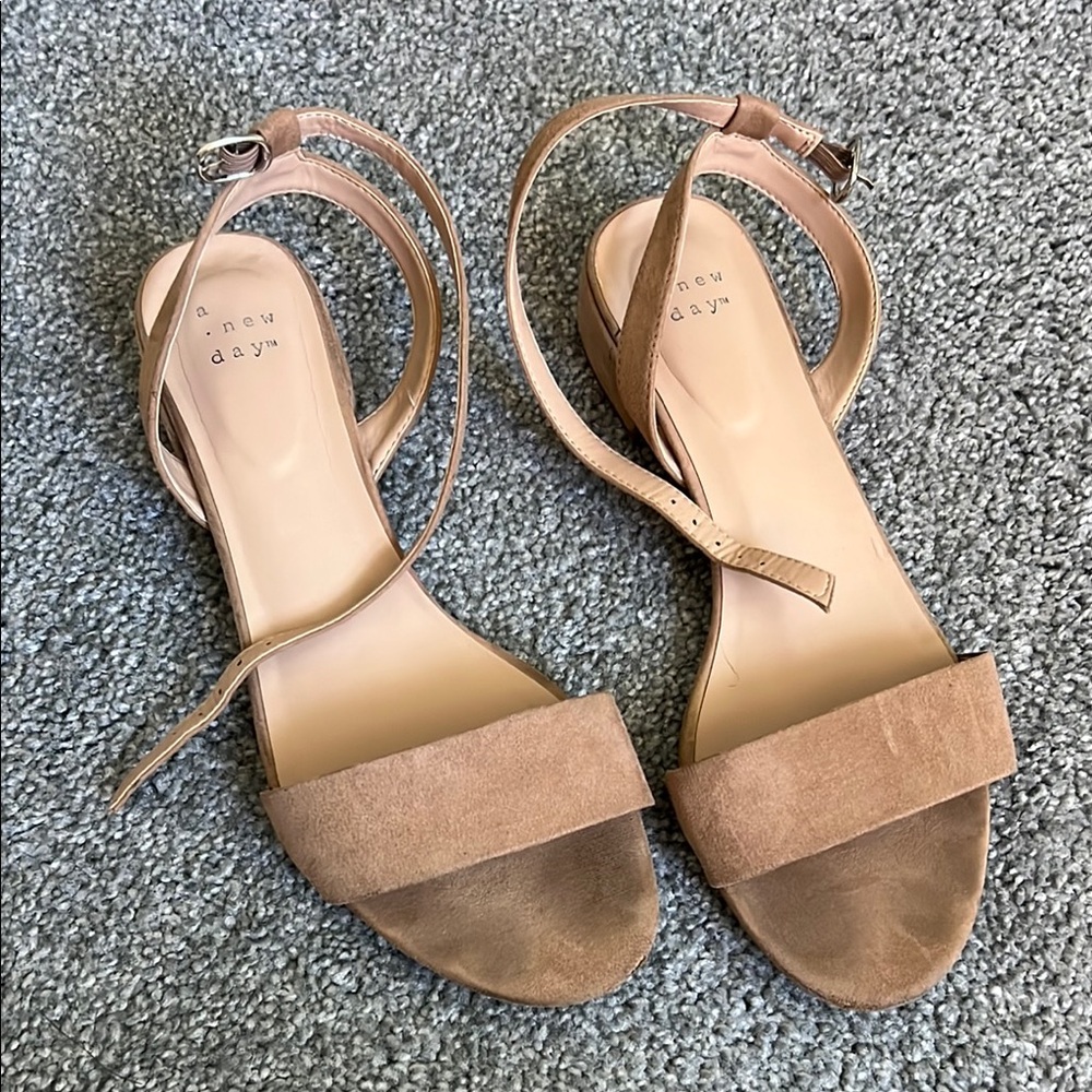 A New Day Women's Beige Strap Sandals
